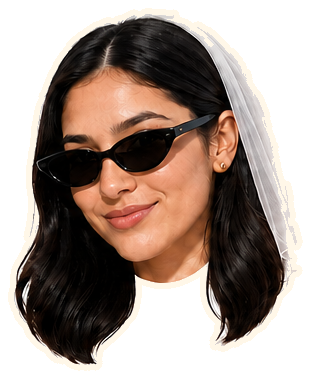 Sticker personalizado con la foto de la novia